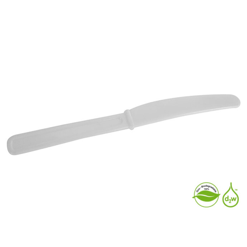 Cuchillos Biodegradables x10 unidades Blanco