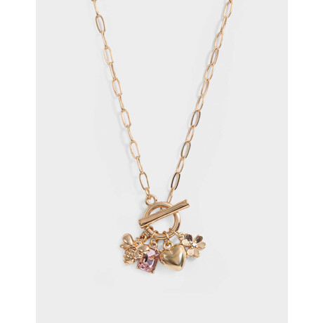 Collares Cortos Multi dijes Dorado