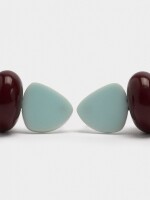 Pendientes Cortos Con Resina multicolor