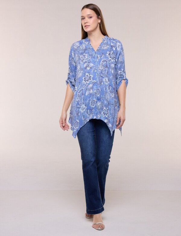 Blusa Flores CELESTE/MULTI
