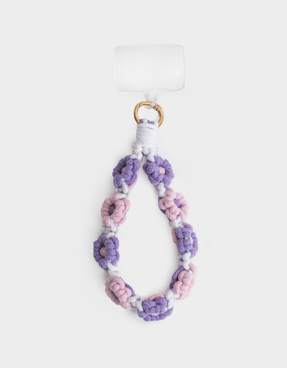 Strap Para Celular Con Flores 