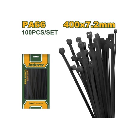 Precinto negro 400mmx7,2mm jadever JDTEB540072 Precinto negro 400mmx7,2mm jadever JDTEB540072