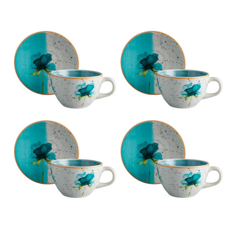 Juego de Té 8 Piezas Armonia 250 ml Loza Juego de Té 8 Piezas Armonia 250 ml Loza