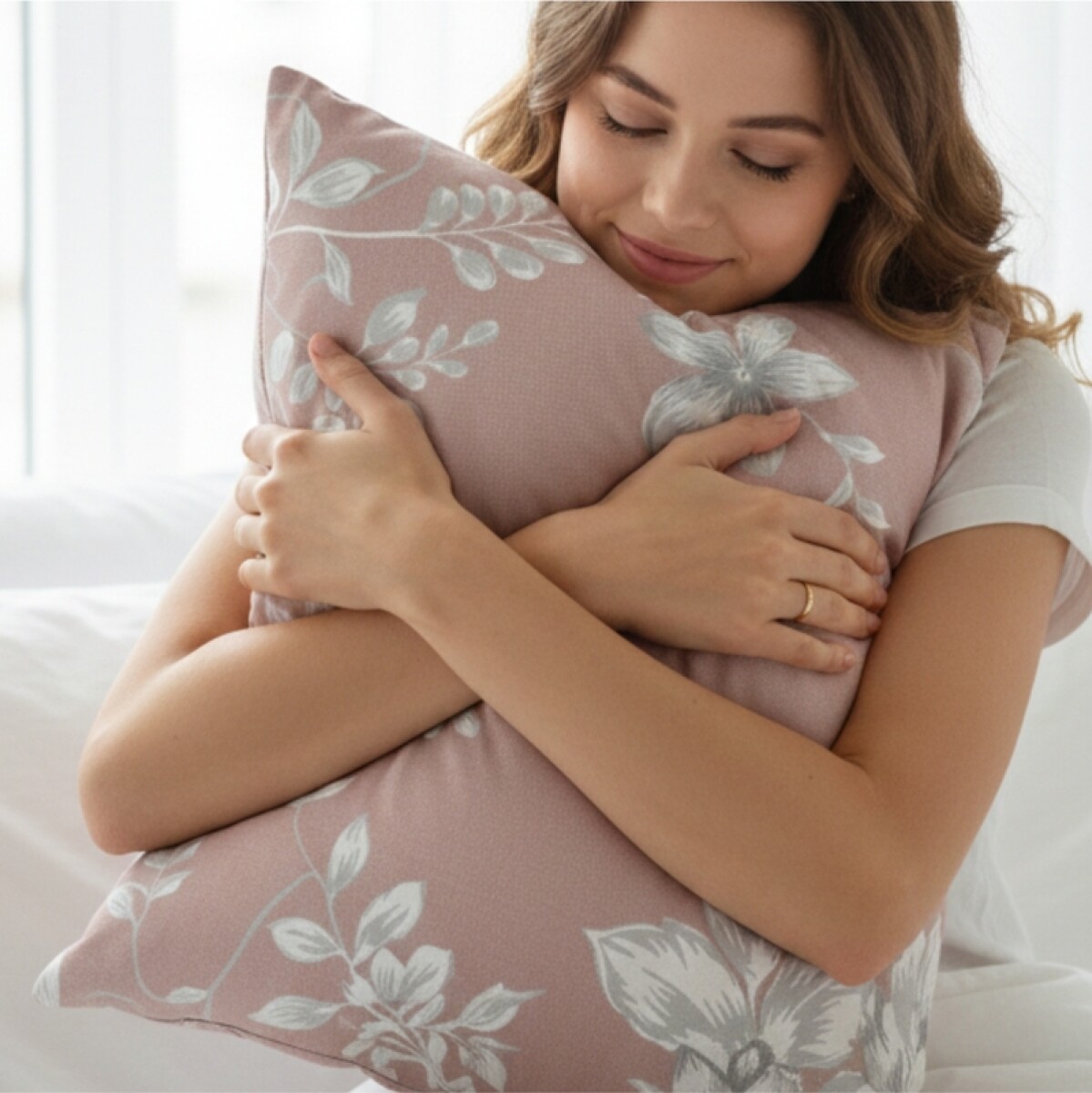 Almohadón Decorativo 45x45 cm - Flores 02 – Cojín Suave para Cama y Living 