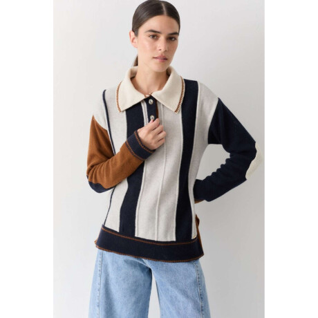 Pre Venta Buzo Olimpico Azul, Crudo Y Chocolate