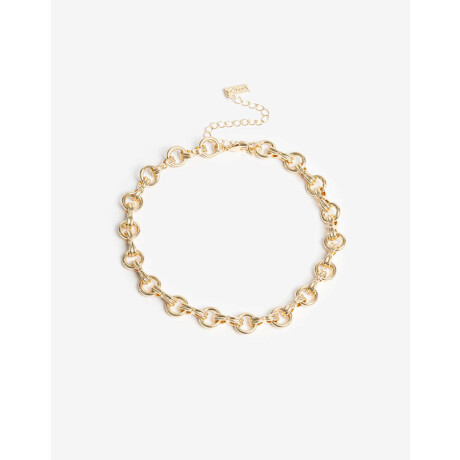 Collares Cortos Metal Dorado
