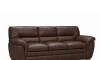 Sillon Livintus 3 Cuerpos Cuero Natural Cafe