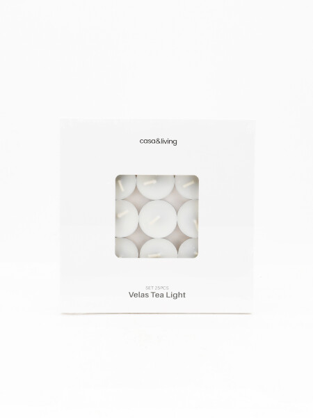 VELA TEA LIGHT SET X 25 BLANCO