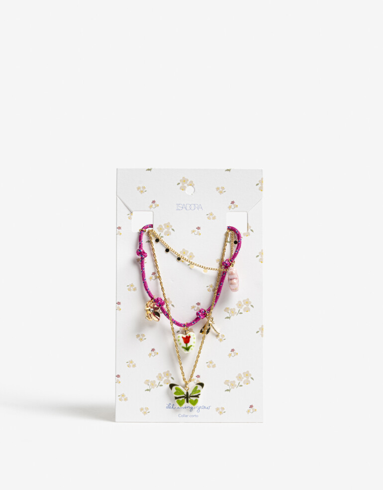 Collares Cortos Color Collar Corto Primavera - Dorado