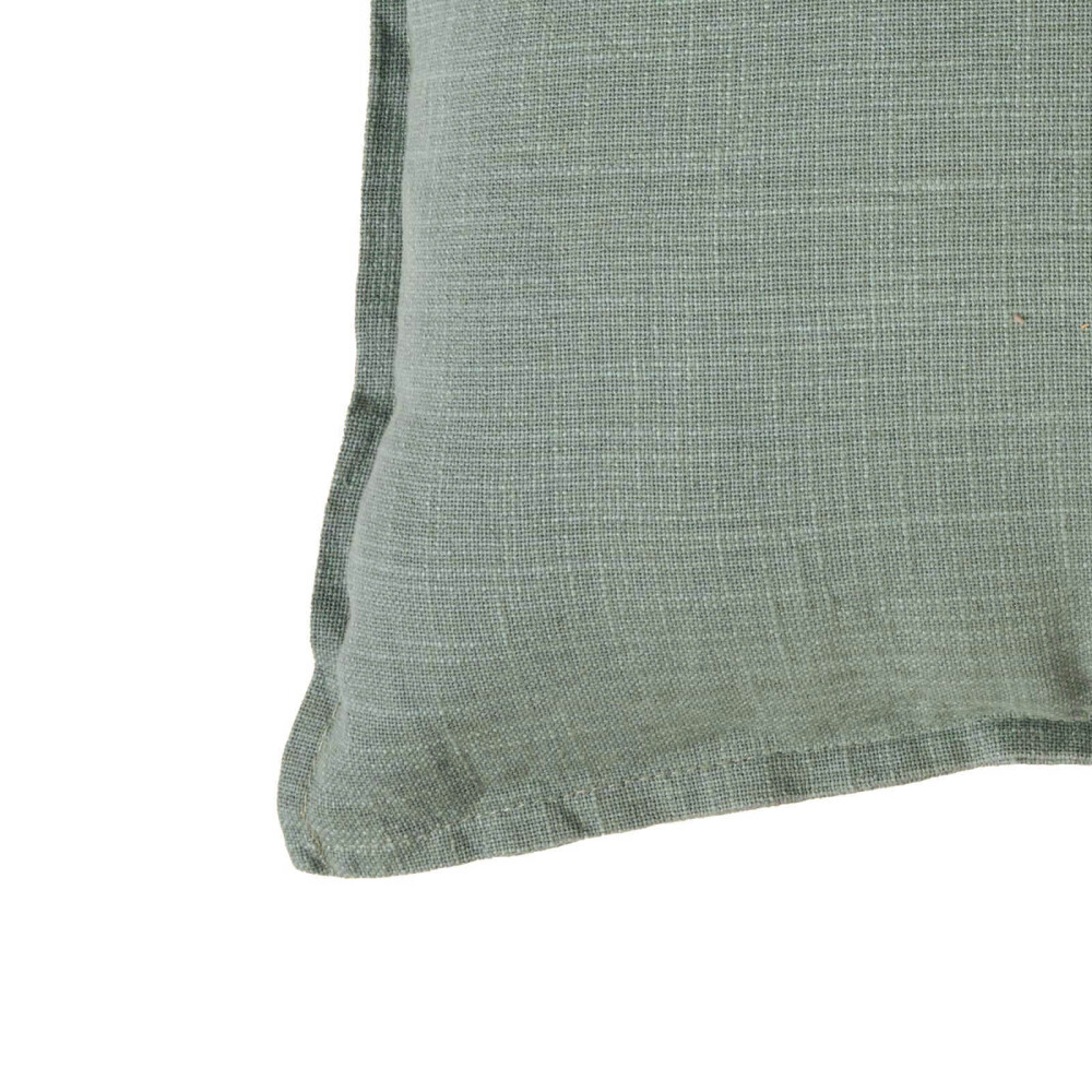 FUNDA ALMOHADÓN ALGODON VERDE C/BORDE