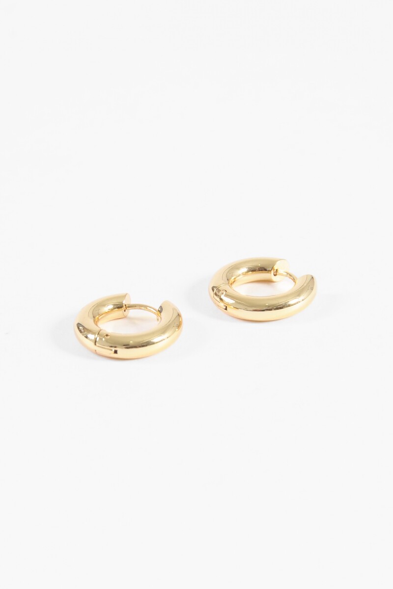 Aros acero grueso extra small dorado