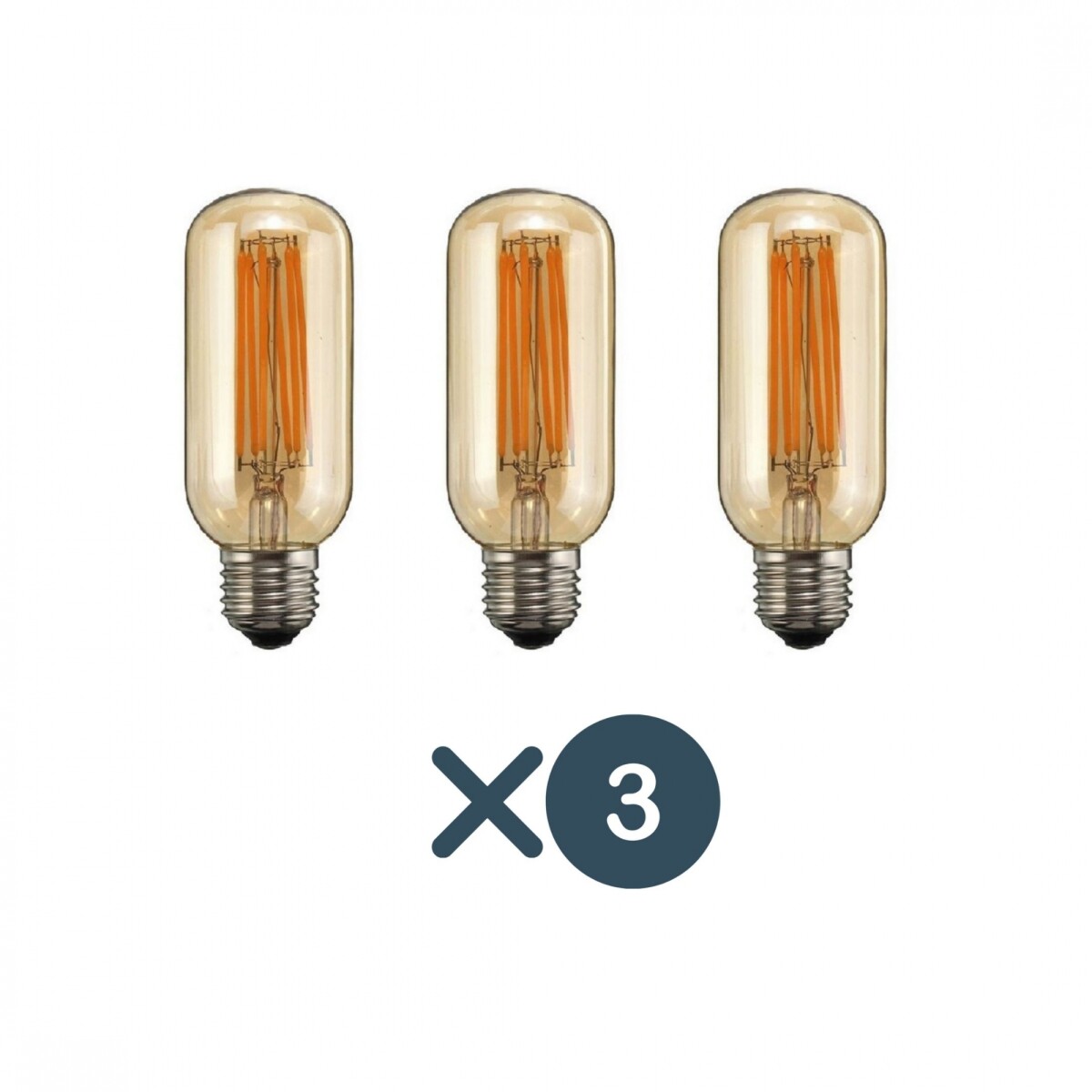 Pack x3 pcs - Lampara Led Filamento Vintage modelo Perfume 6w 