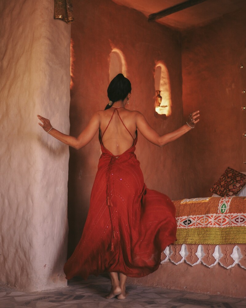 vestido aila Terracota