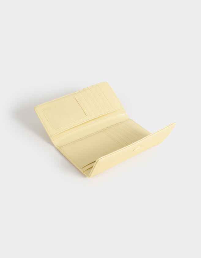 Ficheros Clasico Billetera Fichero Con Broche - Amarillo Claro