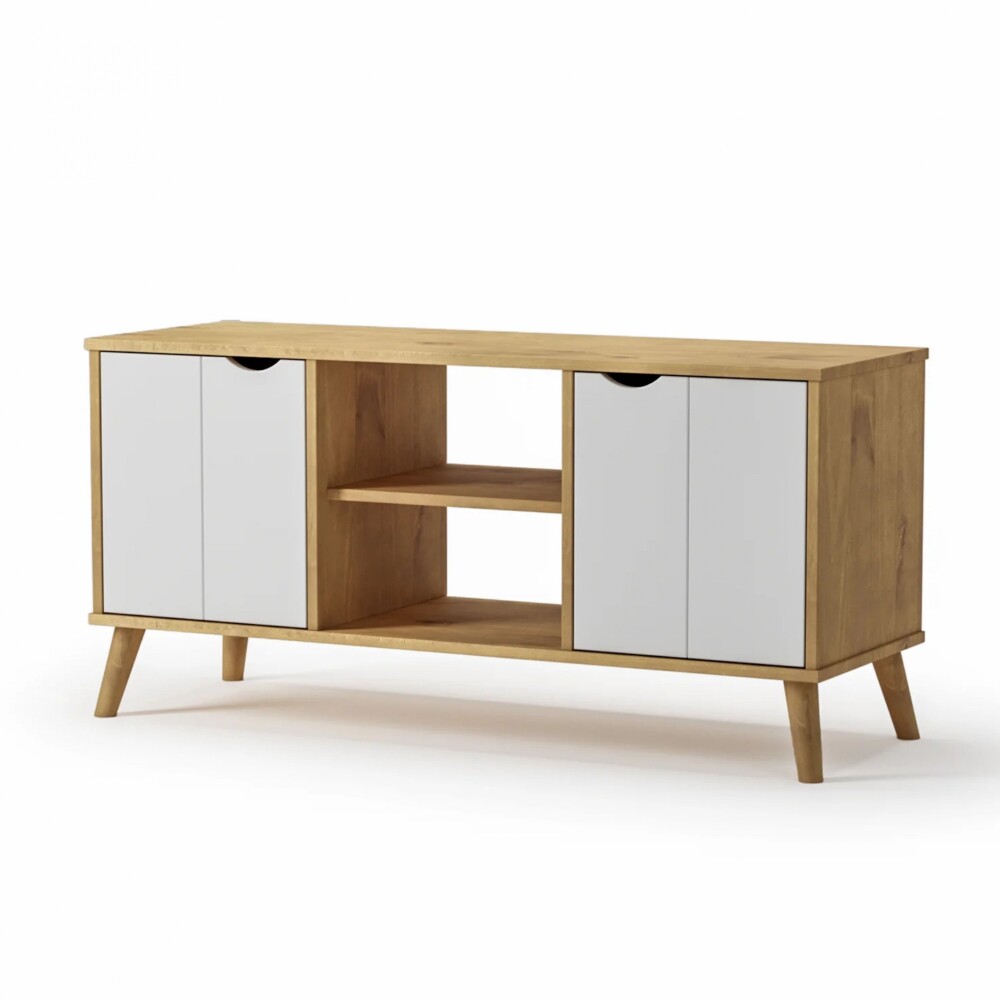 Rack para TV 2 Puertas - Linea Dublin Blanco