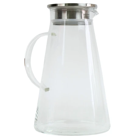 Jarra de vidrio borosilicato y tapa de acero Jarra de vidrio borosilicato y tapa de acero