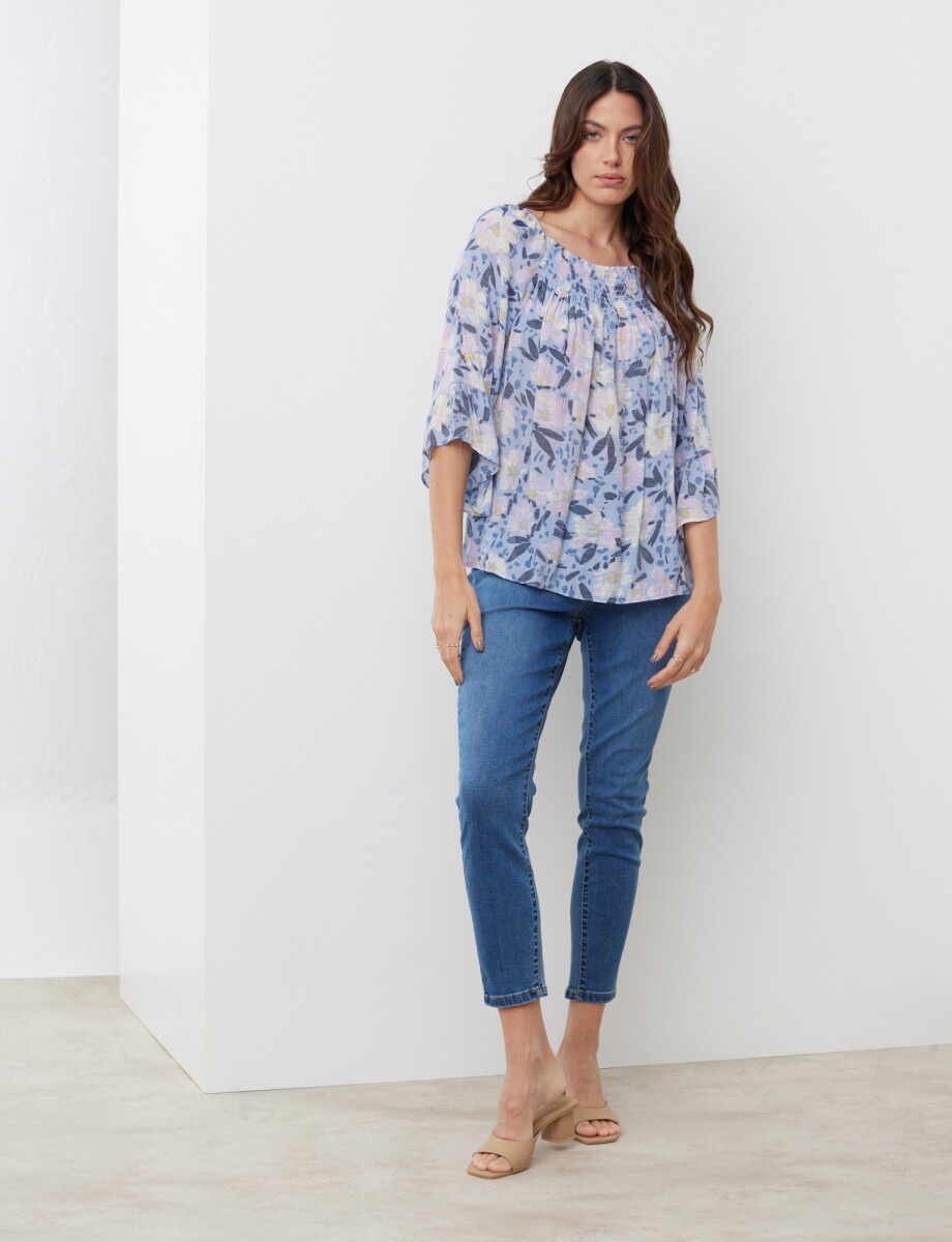 Blusa Printed - Azul/multi 