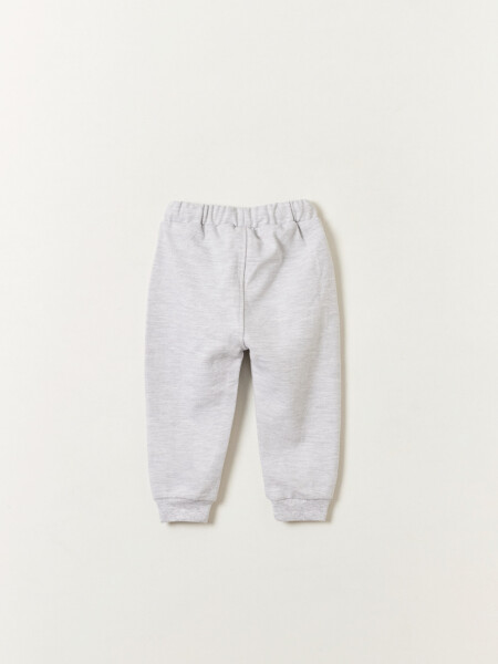 Pantalón deportivo con textura Gris Melange