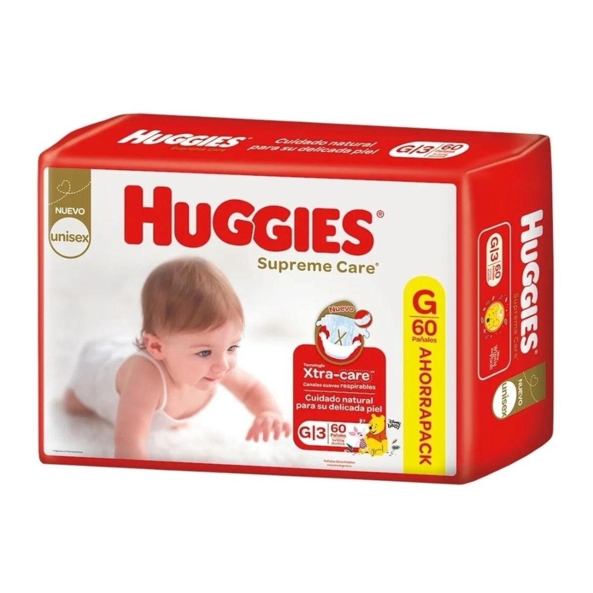 Pañales Huggies Supreme Care Unisex G - X60 