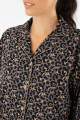 Pijama flannelfleece grey animal Negro