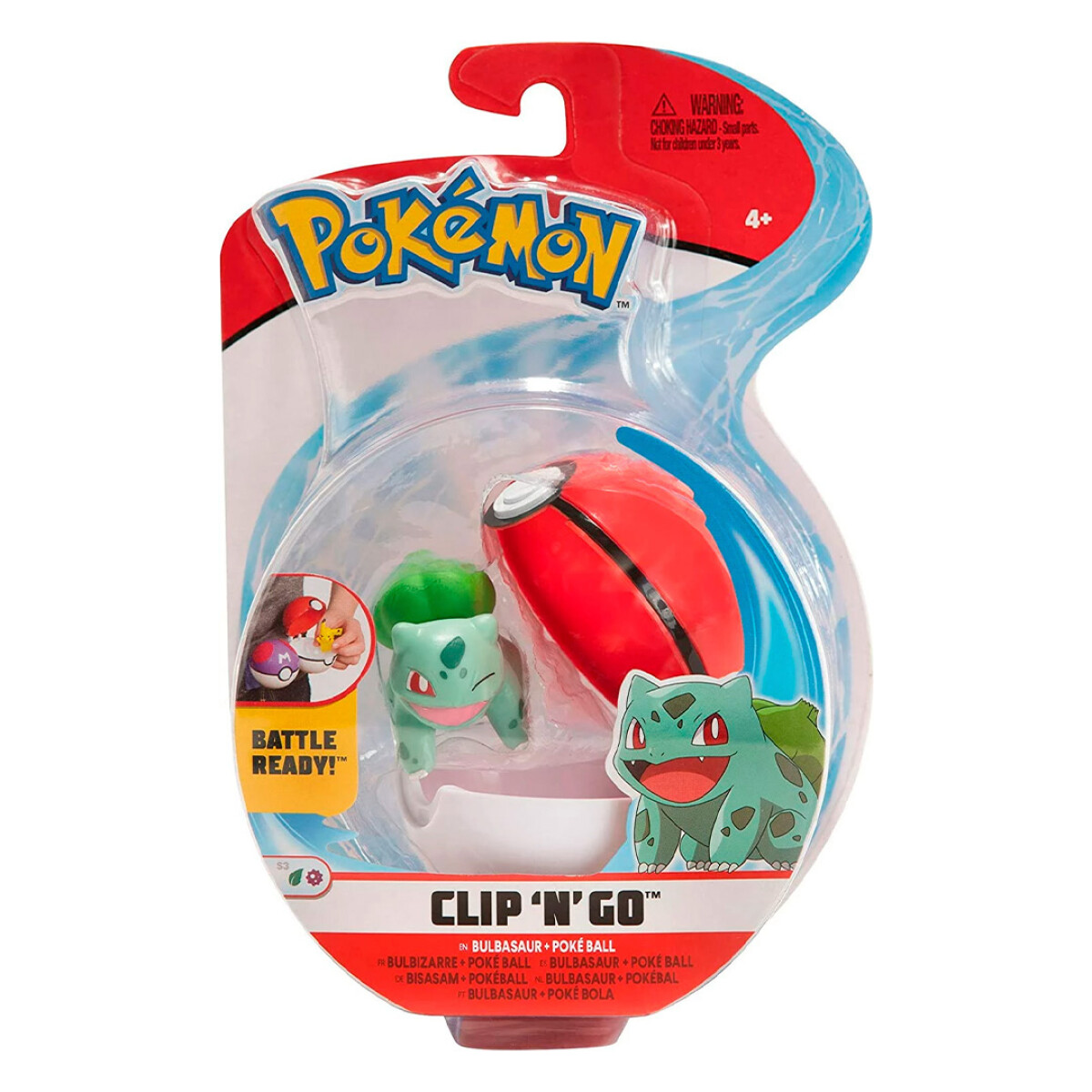 Set Pokémon Pokebola y Figura Bulbasur 