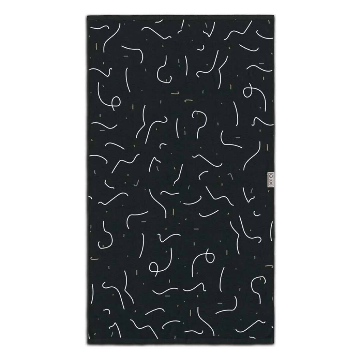 Toalla Leus Midnight Premium Beach - Negro Estampado 