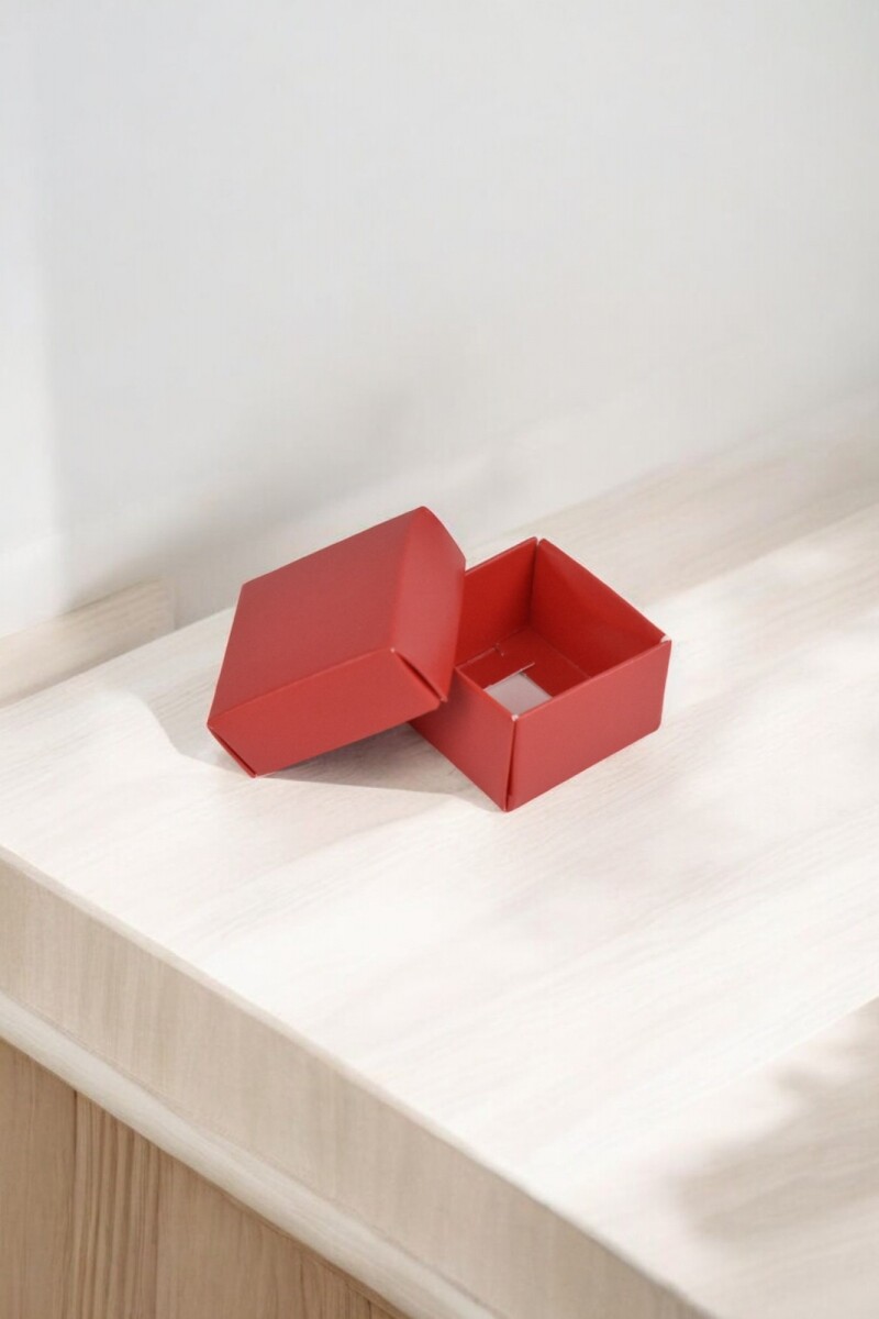 Caja Cuadrada 4x4x2,5 cm - ROJO 
