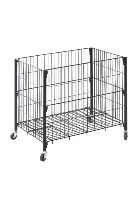 Canasto Exhibidor Mesa De Ofertas Con Ruedas Negro Canasto Exhibidor Mesa De Ofertas Con Ruedas Negro