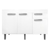 Encimera De Cocina Sin Fregadero, 3 Puertas Y 1 Cajón, Color Blanco Encimera De Cocina Sin Fregadero, 3 Puertas Y 1 Cajón, Color Blanco