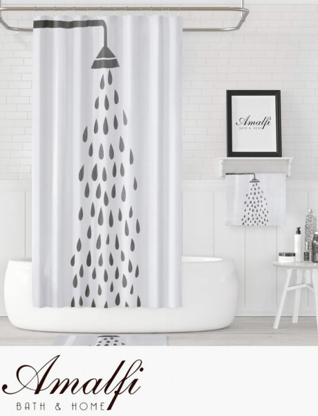 Alfombra de baño antideslizante con ventosas Amalfi 60x45cm Transparente