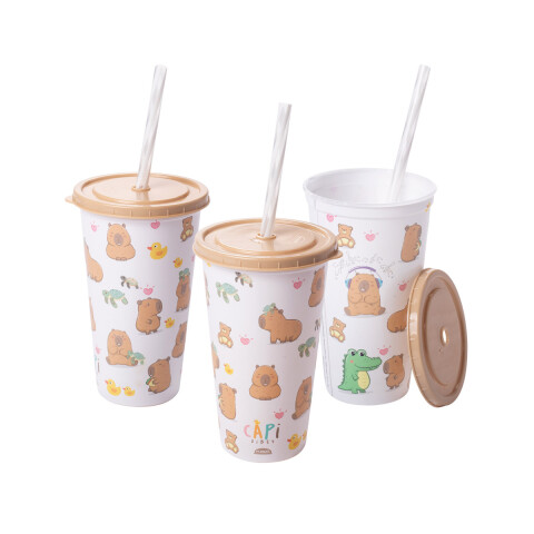 Vaso Plástico con Carpincho 500 ml U