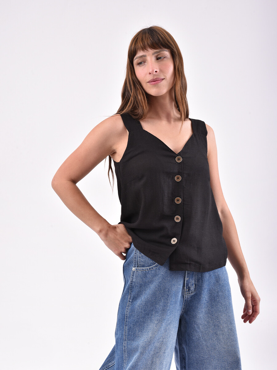 MUSCULOSA BUZIOS - NEGRO 