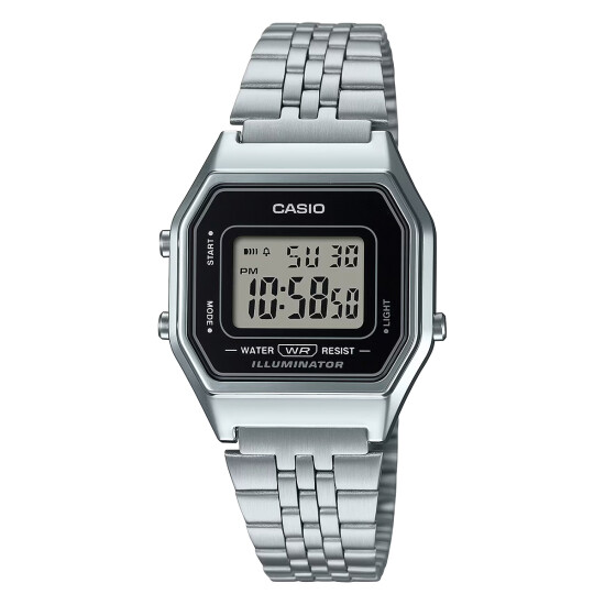 Reloj CASIO RETRO LA680WA-1DF Acero Plateado Esfera 28mm 0