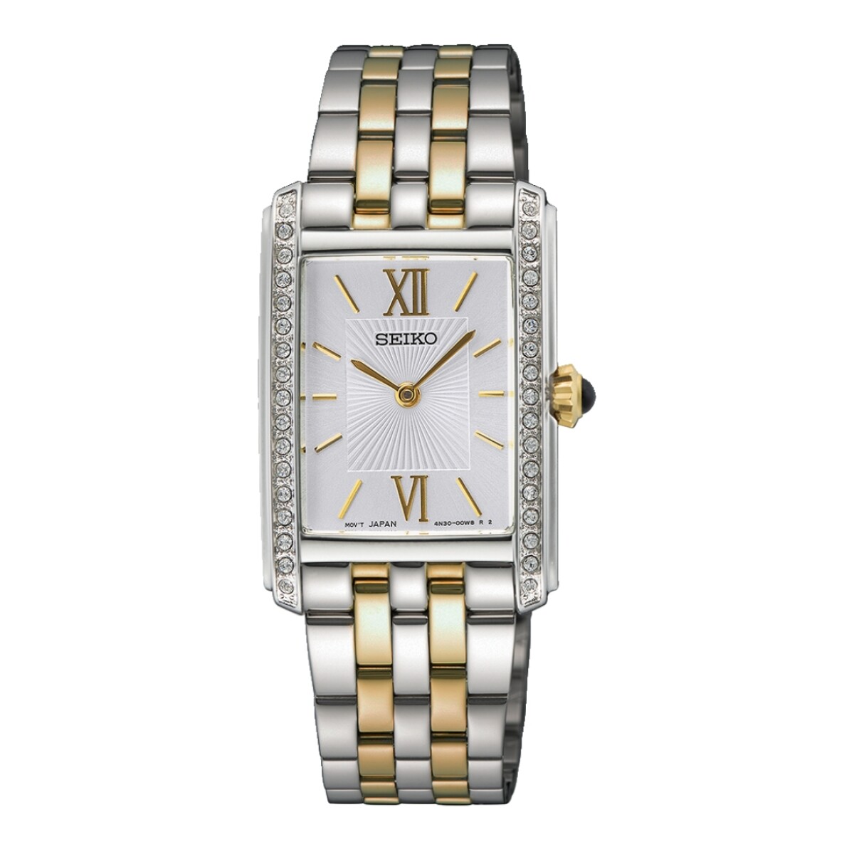 Reloj Seiko SWR093P1 para dama con correa de acero - Dorado 