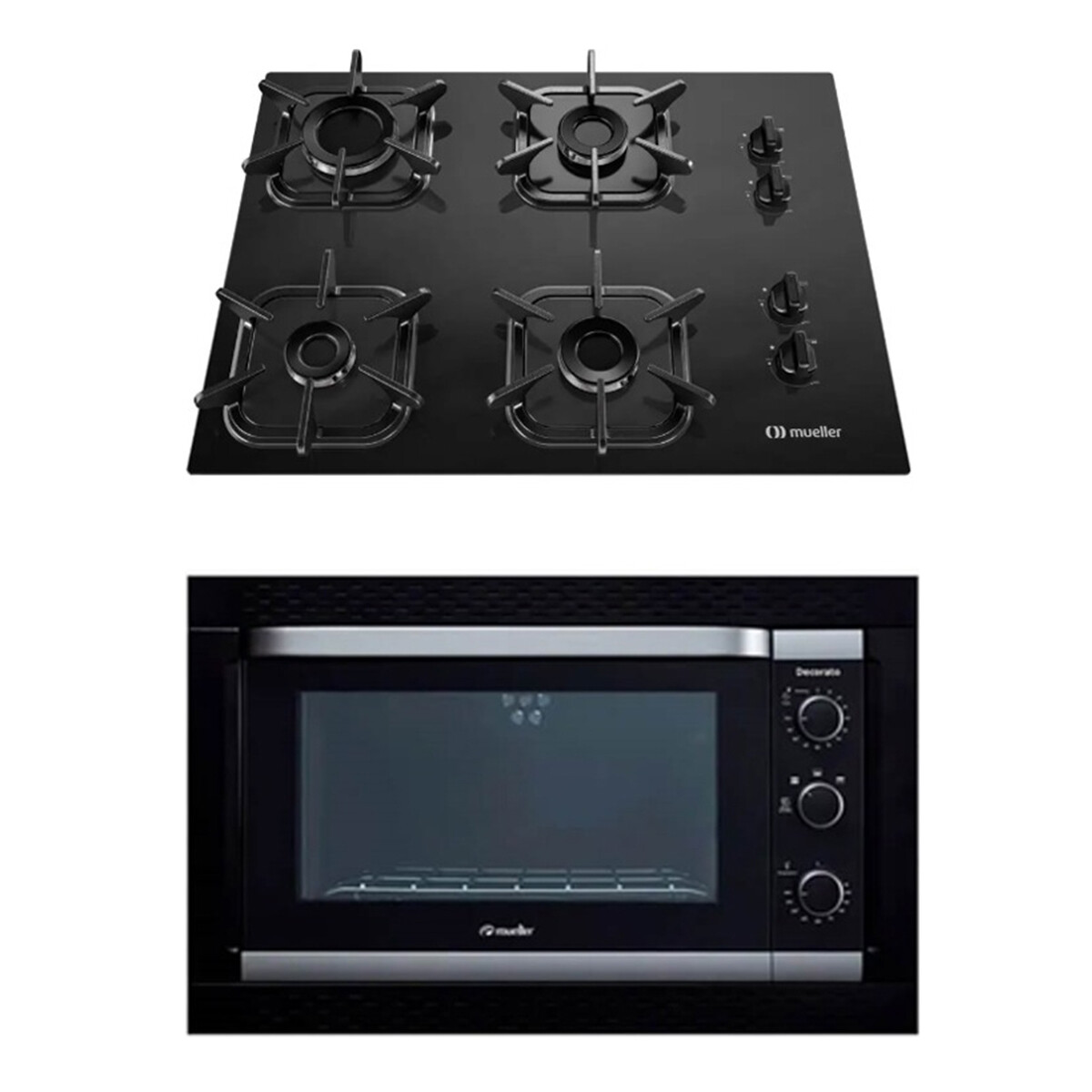 Horno De Empotrar Eléctrico Decorato + Anafe 4h Mueller Pausado 