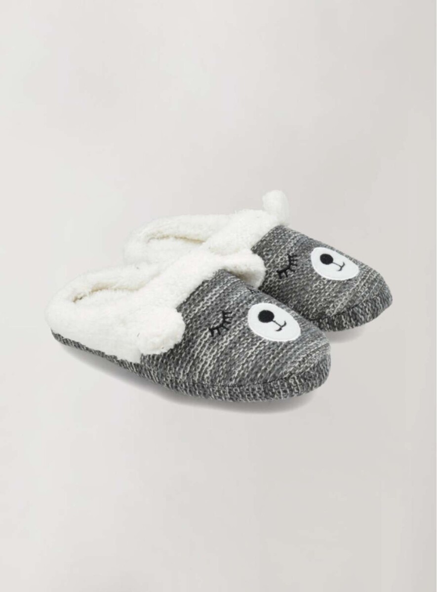 Pantufla oso - Gris melange 