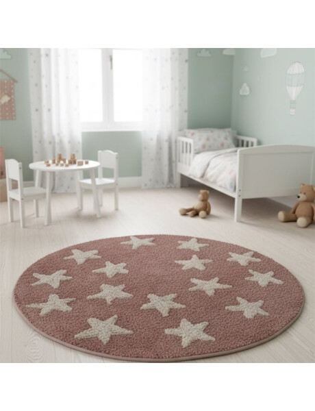 ALFOMBRA REDONDA POP 100CM ROSA ESTRELLAS ALFOMBRA REDONDA POP 100CM ROSA ESTRELLAS