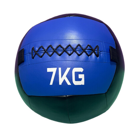 Pelota Wallball WLBC-7 de Cuero Sintético 7kg Ub AZUL-NEGRO