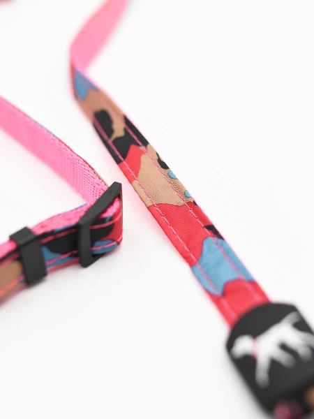 CORREA Y COLLAR SET ROSADO