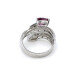 Anillo En Oro 18K Blanco Con Brillantes Y Rubi Anillo En Oro 18K Blanco Con Brillantes Y Rubi