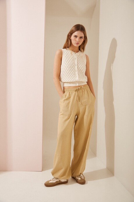 PANTALON TROPICAL BEIGE
