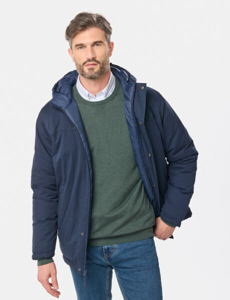 CAMPERA REVERSIBLE CAPITONEADA Azul