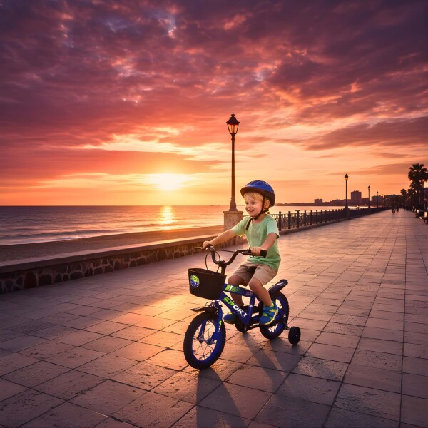 Bicicleta Infantil Sport Rod 12 Canasto Rueditas Guardabarros Azul 1