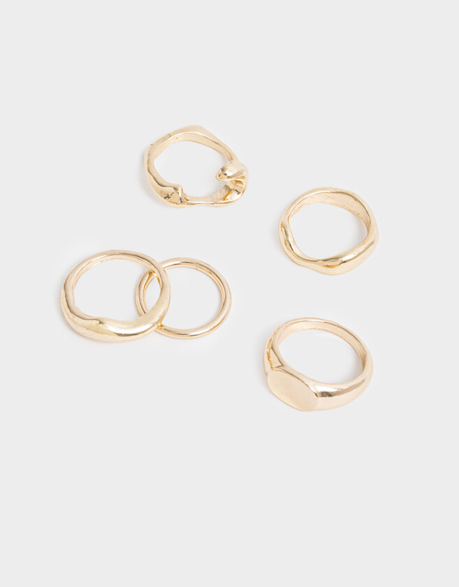 Sets Anillos Metal diferenciado Anillos Sets De Metal - Dorado