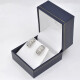 Caravanas Oro Blanco 18K Y Brillantes Caravanas Oro Blanco 18K Y Brillantes