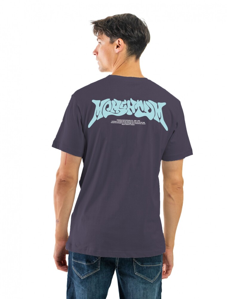Remera Estampada C/V BGDH REVB-21 Marino/ Letras 023
