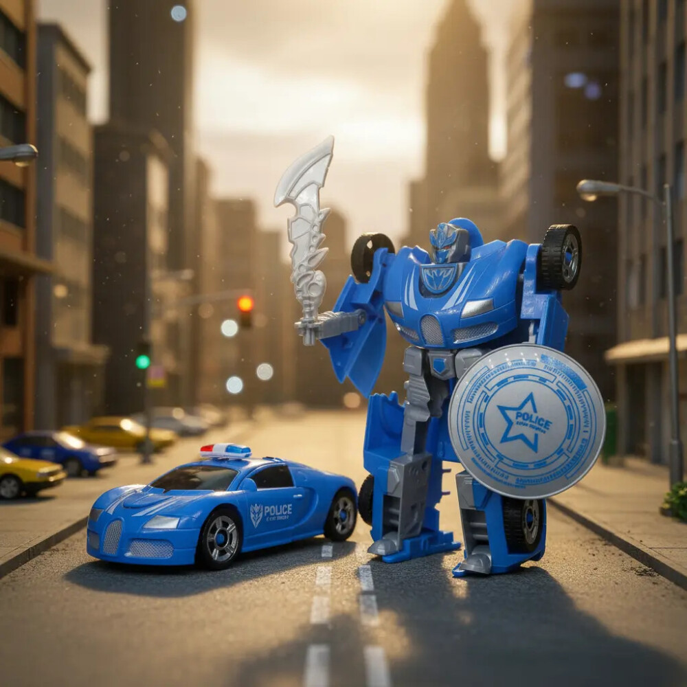 Auto transformer policia Azul