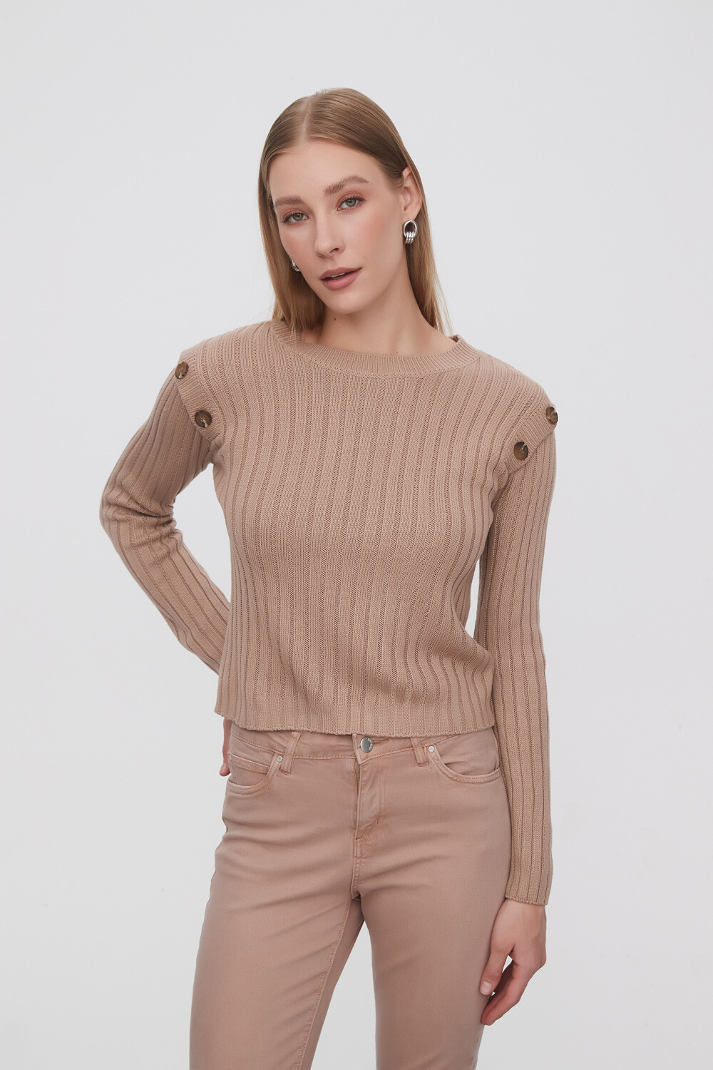 Sweater Delec Beige Oscuro