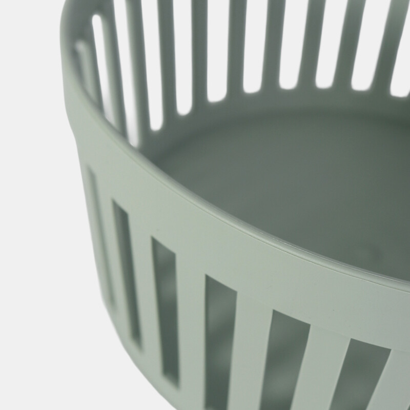 CESTA PLAST VERDE 22.6X22.6X10CM Unica