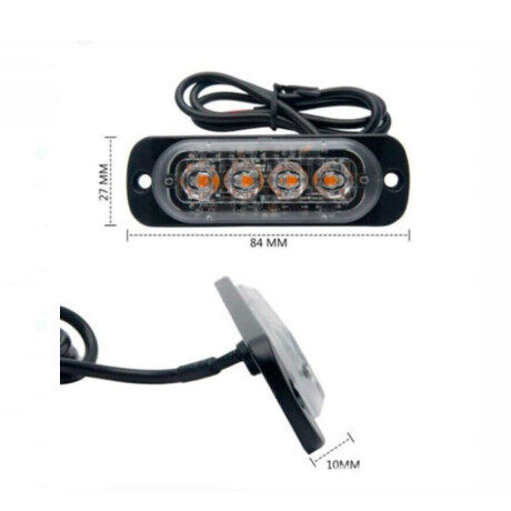 SEÑALIZACION - MINI BARRAL 4 LED 10-30V 84X27MM AMBAR WESTON SEÑALIZACION - MINI BARRAL 4 LED 10-30V 84X27MM AMBAR WESTON